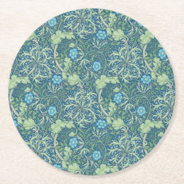 Pappuntersetzer: WILLIAM MORRIS : SEAWEED Runder Pappuntersetzer