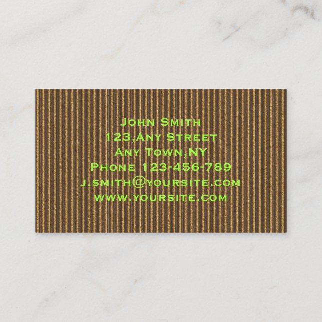 PappVisitenkarte-Schablone Visitenkarte (Vorderseite)