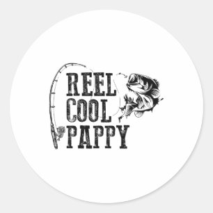 Pappy Angelrod Cool Pappy Lustiges Geschenk 1 Runder Aufkleber