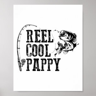 Pappy Angelrolle Cool Pappy Lustiges Geschenk Poster