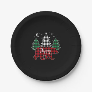 Pappy Bär Buffalo Kariert Familienfeiertag Pajama Pappteller