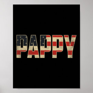 Pappy Bold Patriotische Amerikanische Flagge Vater Poster