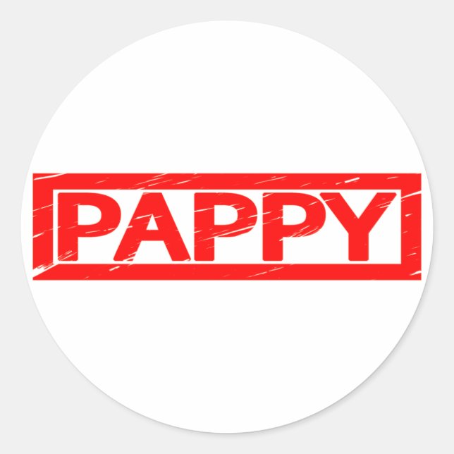 Pappy Briefmarke Runder Aufkleber (Vorderseite)