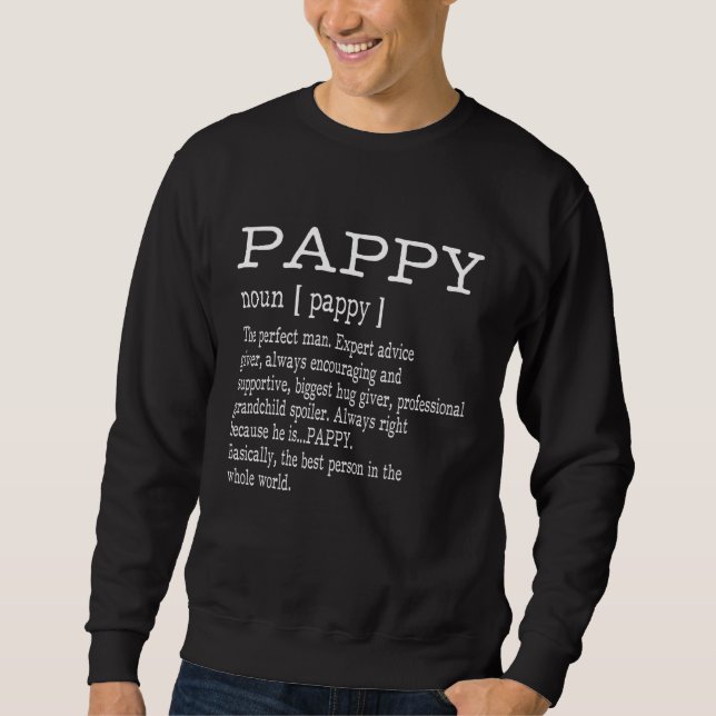 Pappy Definition Großvater Vatertagsgeschenke - Mä Sweatshirt (Vorderseite)