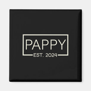 Pappy Est 2024 Neuer Vater Vatertag Männer Cket Magnet