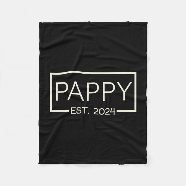 Pappy Est 2024 New Dad Father's Day Men Cket  Fleecedecke (Vorderseite)