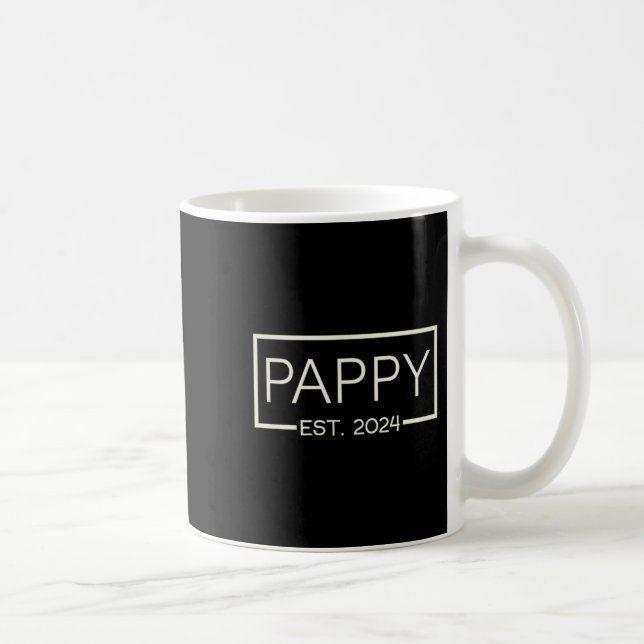 Pappy Est 2024 New Dad Father's Day Men Cket  Kaffeetasse (Rechts)