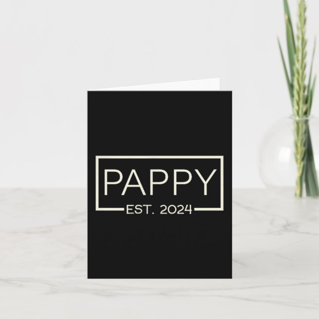 Pappy Est 2024 New Dad Father's Day Men Cket  Karte (Vorderseite)