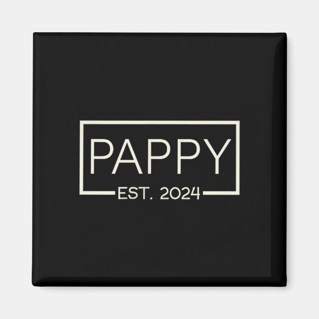 Pappy Est 2024 New Dad Father's Day Men Cket  Magnet (Vorne)