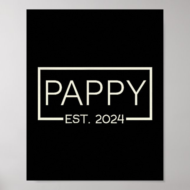 Pappy Est 2024 New Dad Father's Day Men Cket  Poster (Vorne)