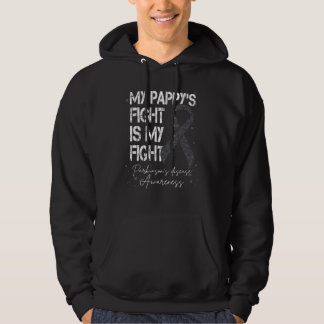 Pappy Fight My Fight Parkinson's Silver Ribbon Hoodie