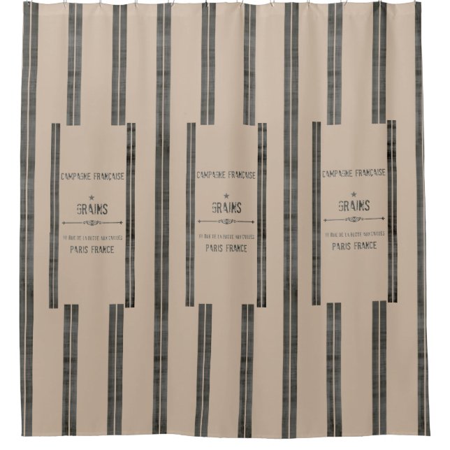 Pappy French Grain Sack Dk SHOWIN CURTAIN Duschvorhang (Vorderseite)