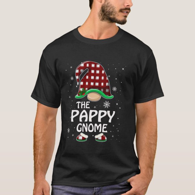 Pappy Gnome Buffalo Red Plaid Matching Family Chri T-Shirt (Vorderseite)
