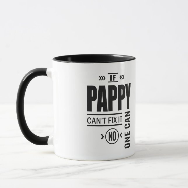 Pappy kann es nicht reparieren tasse (Links)