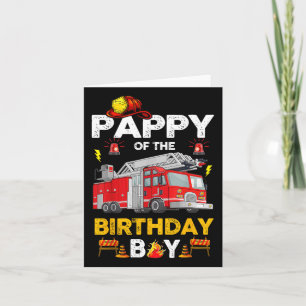 Pappy of the Birthday Boy Fire Truck Feuerwehrmann Karte