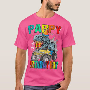 Pappy of the Birthday Boy Monster Truck Dinosaur T-Shirt