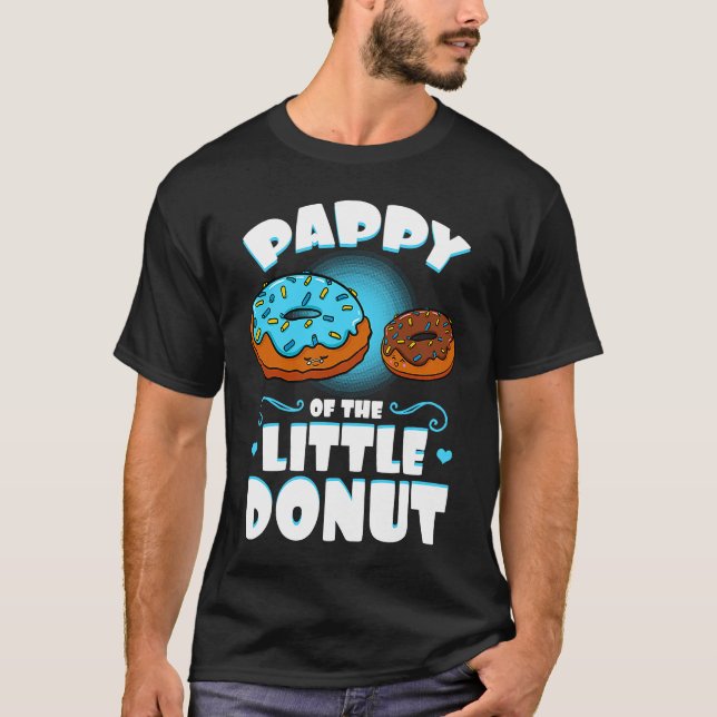 Pappy Of The Little Donut Gender Reveal Announceme T-Shirt (Vorderseite)