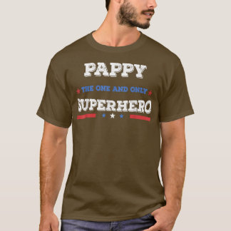 Pappy Superdad Superheld Vater Helden Star T-Shirt