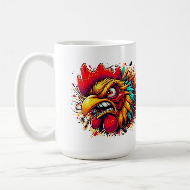 "Pappy the Spirited Rooster" Mug Kaffeetasse (Links)