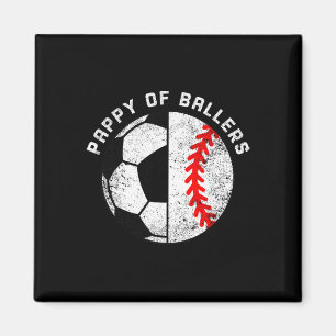 Pappy von Ballers Lustiger Fußball Baseball Pappy Magnet