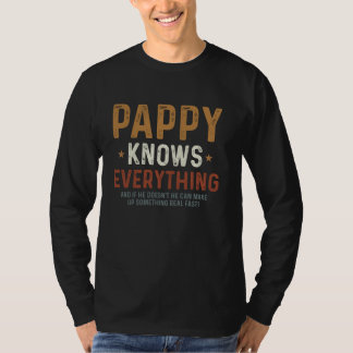 Pappy weiß alles - Humorvolle Pfote des Vaters T-Shirt