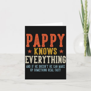 Pappy weiß alles Vatertag Retro Vintage Karte