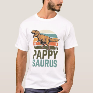 Pappysaurus Lustiger Dinosaurier Vintage Sonnenunt T-Shirt
