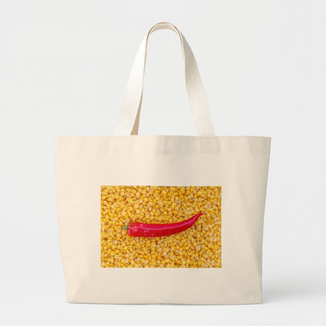 Paprika auf Mais Jumbo Stoffbeutel (Vorne)