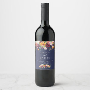 Paprika Burgund Personalisiertes Weinetikett