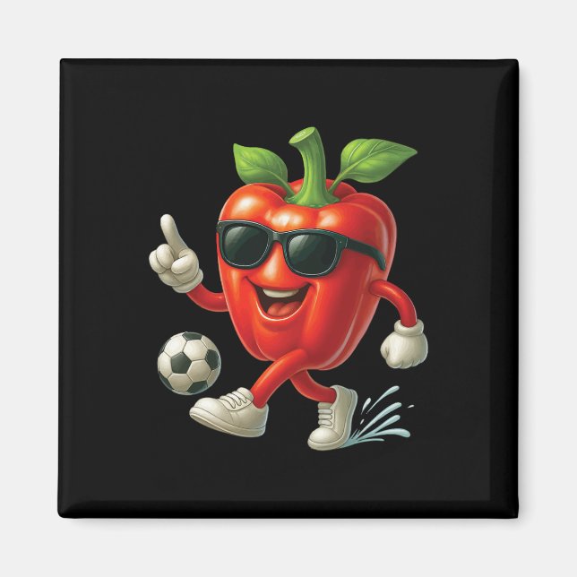 Paprika Fußball  Magnet (Vorne)