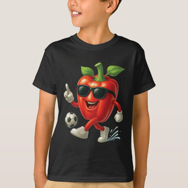 Paprika-Fußball  T-Shirt (Vorderseite)