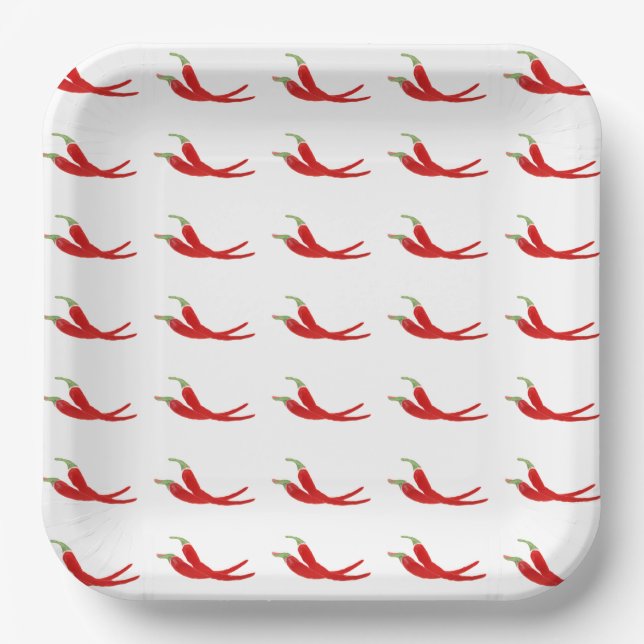 Paprika Pappteller (Vorderseite)