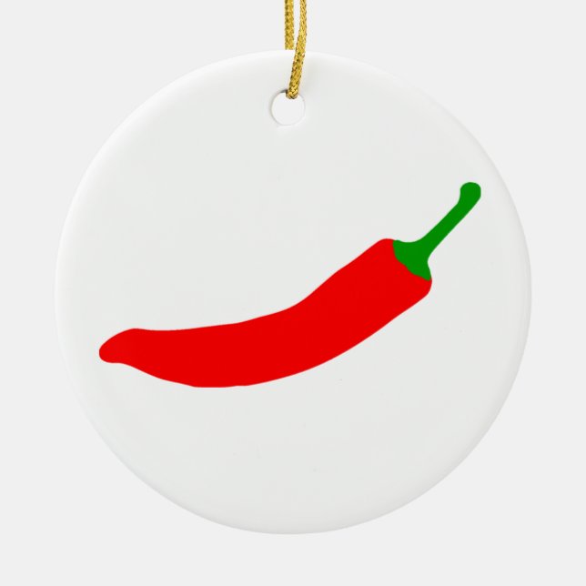 Paprika-Pfeffer Keramik Ornament (Vorne)