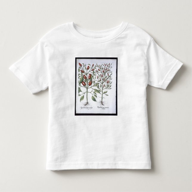Paprika-Pfeffer-Pflanzen, vom 'Hortus Eystettensi Kleinkind T-shirt (Vorderseite)