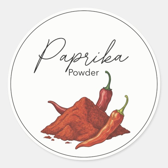 Paprika Runder Aufkleber (Vorderseite)