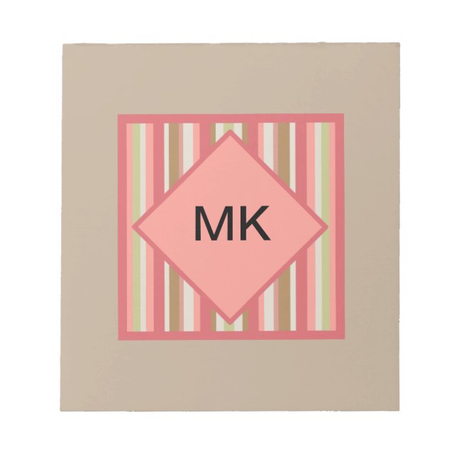 Paprika-Streifen-Muster Notizblock (Vorderseite)