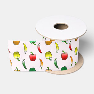 Paprika und süße lange Paprika Satinband