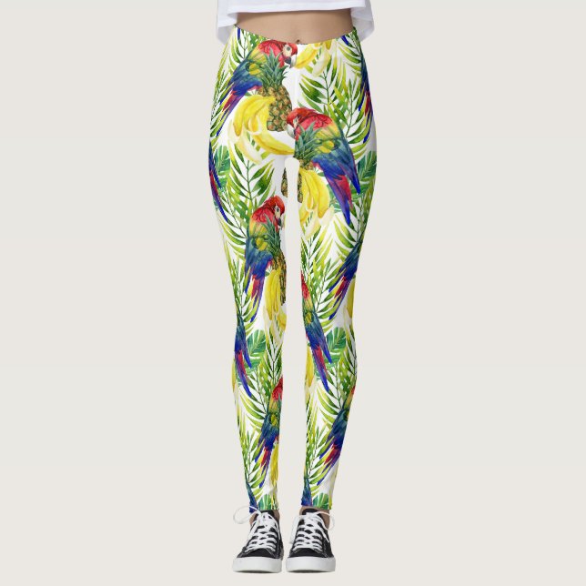 Paprika und tropische Früchte Leggings (Vorderseite)