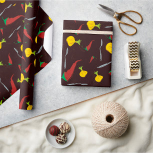 Paprika und Zwiebeln Geschenkpapier