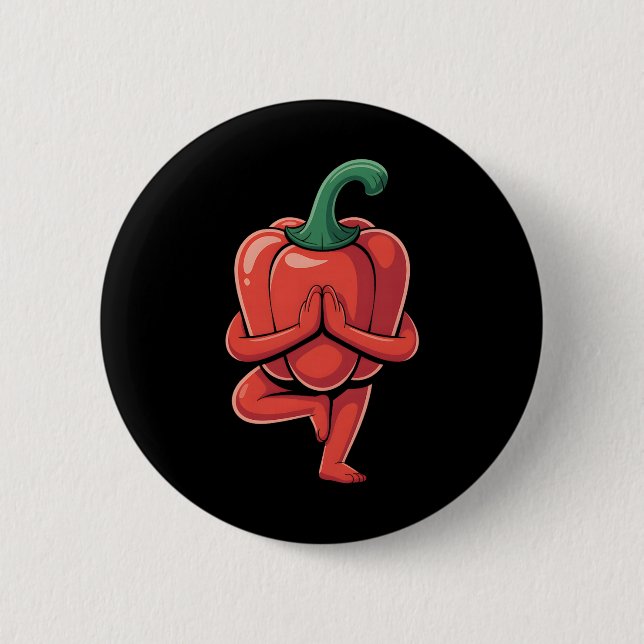 Paprika Yoga  Button (Vorderseite)