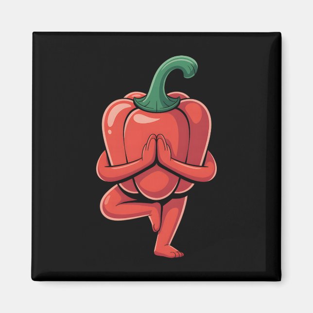 Paprika-Yoga  Magnet (Vorne)