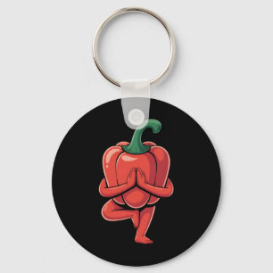Paprika-Yoga  Schlüsselanhänger