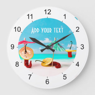 Paprikaschoten am Chili Große Wanduhr