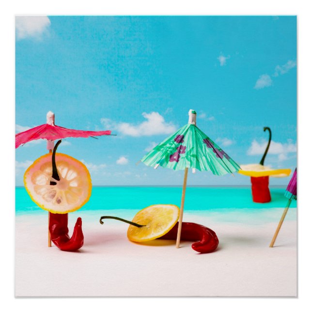 Paprikaschoten am Chili Poster (Vorderseite)