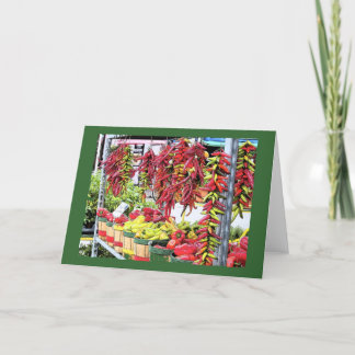 Paprikaschoten am Jeantalon-Markt, Montreal, Feiertagskarte