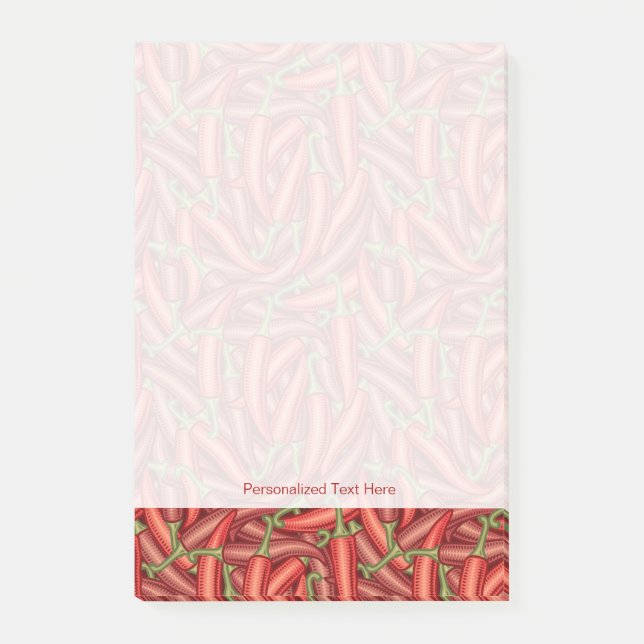 Paprikaschoten des Chilis Post-it Klebezettel (Vorderseite)