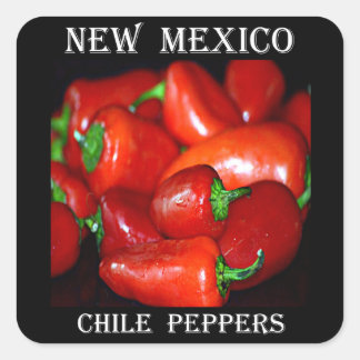 Paprikaschoten des neuen Mexiko-Chilis (Chile) Quadratischer Aufkleber