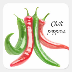 Paprikaschoten für gemischte Chilis Quadratischer Aufkleber
