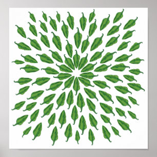 Paprikaschoten für grünen Chili Poster