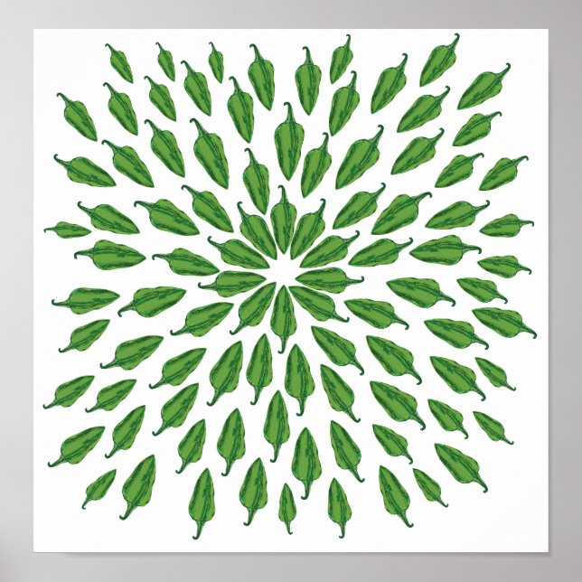 Paprikaschoten für grünen Chili Poster (Vorne)